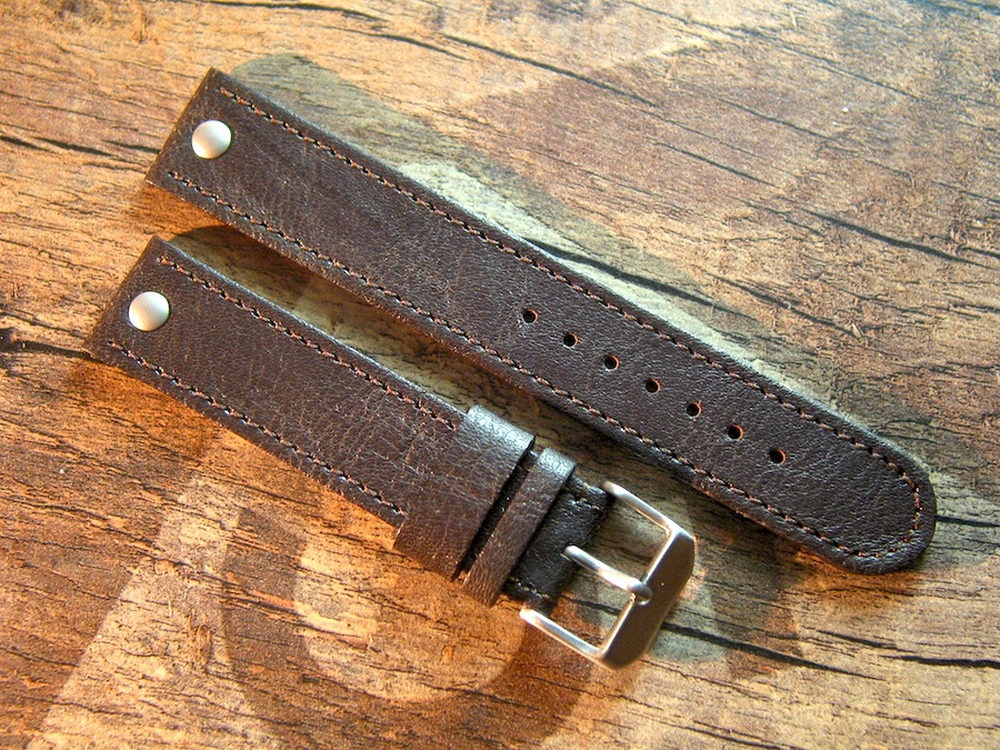 18 mm vint. Leather Elias custom Strap No 620