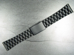 Vintage 20/16 mm Black ss Bracelet with Divers clasp