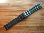 PVD black coated ss solid Link Bracelet  22 mm No896222