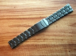 PVD black coated ss solid Link Bracelet  20  mm No622202