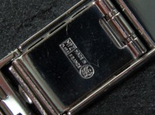 Vintage 50s french luxury NOS Diamond cut ss Bracelet 22-17 mm