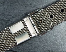 Vintage 20 mm ss Mesh bracelet with tang buckle made in the 70s
