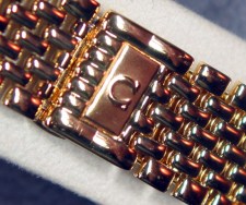 Omega 18 mm y gold plated ss bracelet Ref. 1451/439