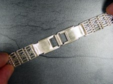 Vintage Russian solid silver 15 mm Bracelet with Springs made ca