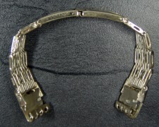 Vintage Russian solid silver 15 mm Bracelet with Springs made ca