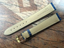 ZENITH XL blue Ostrich Leather Strap 20/16 mm