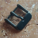 Steel Buckle 16 mm black PVD No 343