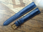 ZENITH XL blue Ostrich Leather Strap 20/16 mm